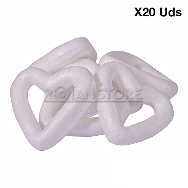 Figuras Plumavit Adix Corazones Poliestireno Set 20 Unidades