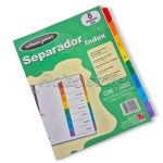 Separador Wilson Jones Papel Kraft Pack 6 Sets 8 Divisiones