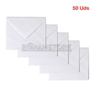 Sobre Carta Blanco Bond 24 80gr 50 Unidades 12.4x15.4 cm