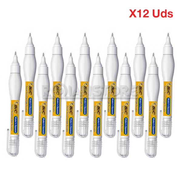Lápiz Corrector multiuso BIC Shake 8 ml x12 Unidades