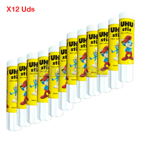 Adhesivo UHU Stic Barra 21gr Pegamento Set 12 Unidades