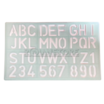 Plantilla Flexible de Letras y Números Normógrafo 25mm Letrografo