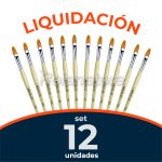 Pincel Artel Linea 107 N12 Pelo Sintetico Almendrado Set 12Un - Imagen 2