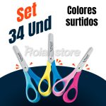 Tijeras Maped Vivo Escolar Punta Redonda Set 34 Und Surtidas - Imagen 2