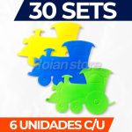 Goma Eva Adix Figuras Locomotoras de Goma Eva Pack x 30 Sets - Imagen 2