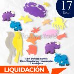 Goma Eva Adix Animales Terrestres Marinos Pajaros 1 Pack Eva - Imagen 2