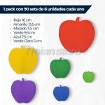 Goma Eva Adix Manzanas de Goma Eva Pack x 90 Sets 6 Colores - Imagen 3