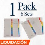 Separador Wilson Jones Papel Kraft Pack 6 Sets 8 Divisiones - Imagen 2