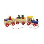 Tren de Carga de Madera con Bloques de Construccion - Imagen 2