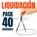 Pack 40 Und Compas Clip Tiralinea Adix Metalico 700 Borrador - Imagen 3