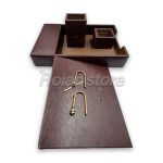 Set Escritorio 4 Piezas Eco Cuero Dommo Burano Burdeo - Imagen 3