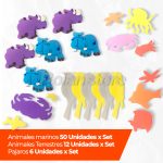 Goma Eva Adix Animales Terrestres Marinos Pajaros 1 Pack Eva - Imagen 3