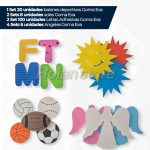 Goma Eva Adix Pack Balones Soles Letras Adhesivas Angeles - Imagen 3