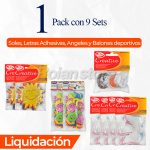 Goma Eva Adix Pack Balones Soles Letras Adhesivas Angeles - Imagen 4