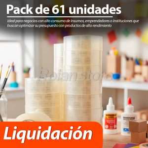 Cinta Adhesiva Cristal Pack 61 unidades 18 mm 30 Mts Hand - Imagen 4