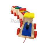 Tren de Carga de Madera con Bloques de Construccion - Imagen 4