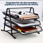 Bandeja Organizador de Documentos Metálica Tres Niveles - Imagen 5
