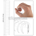 Anillo Metálico Blanco 9mm 20 Unidades Capacidad 65 Hojas - Imagen 12