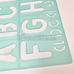 4 Plantillas Flexibles de Letras y Números Normógrafo 50mm Letrografo - Imagen 7