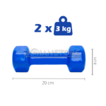 Set Mancuernas 6 Kg - 2 x 3 Kg Antideslizantes Vinilo - Imagen 27