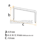 Set Grapas 5 Cajas 1000un 53/6-8-10-12-14 5000un en Total - Imagen 11