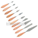 Completo Set de Espátulas Metálicas con Mango de Madera