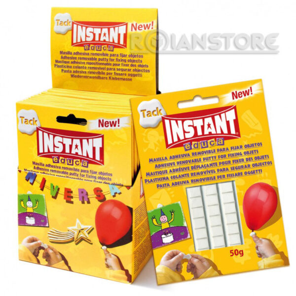 Masilla Adhesiva Instant Educa 50g - Color Blanco