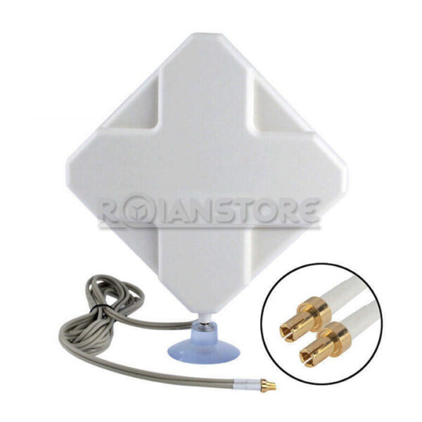 Antena 4G 3G Modem Bam Huawei ZTE Conector Ts9 35dBi