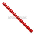 Anillo Plástico Rojo 12 mm 50 Unidades Capacidad 105 Hojas