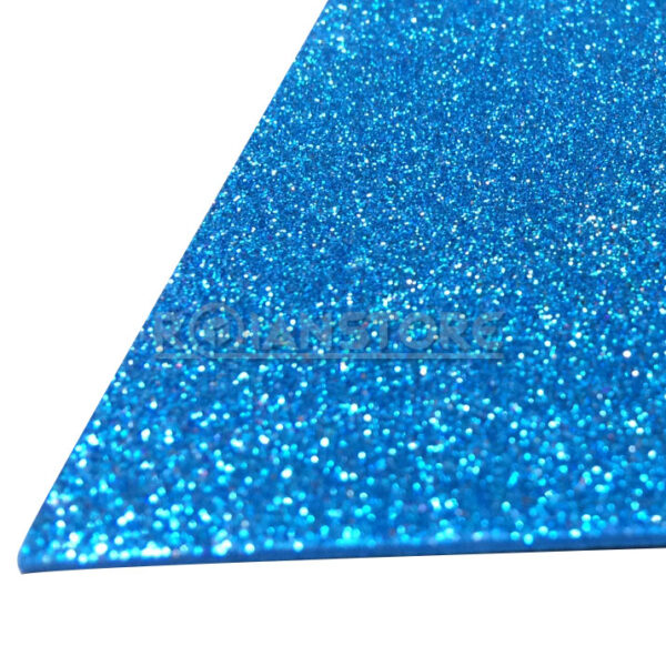 Goma Eva Glitter celeste 40x60 Cm