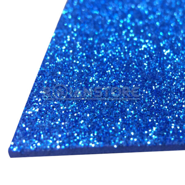 Goma Eva Glitter Azul 40x60 Cm