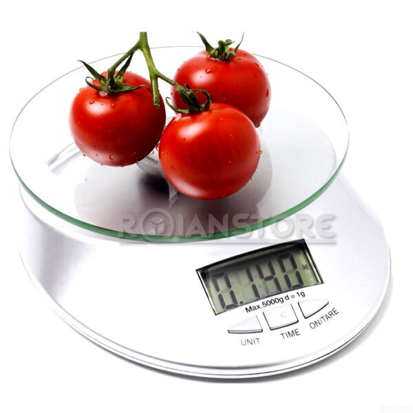 Balanza Digital De Cocina Con Base de Vidrio 1gr A 5kg