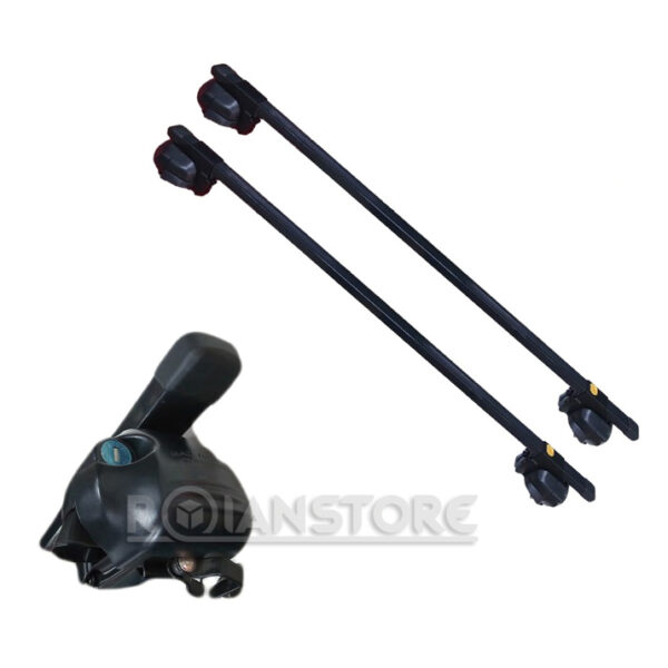 Set 2 Barras Porta Equipaje 120 Parrilla Negra Con Llaves