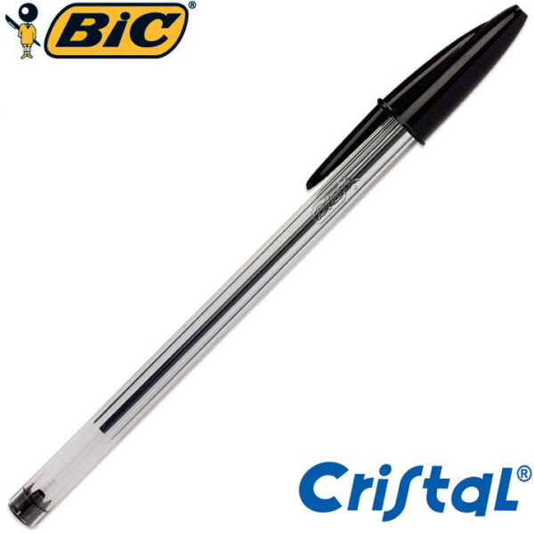 Lápiz Bic Negro Modelo Cristal Punta Media