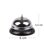 Timbre Mesa Hotel Metalico Cromado 6 Cms - Imagen 6