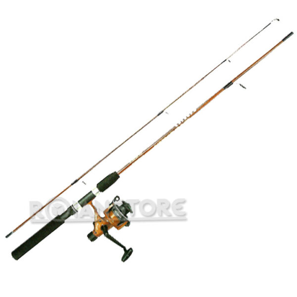 Set Caña De Pescar Okuma Carrete 1.80 Metros Dos Partes