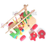 Carro Arrastre con Pesca Motricidad Multifuncional Juguete Didáctico Madera (e) - Imagen 4