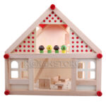 Casa de Muñecas de Madera para Armar con Muebles y Monitos - Imagen 4