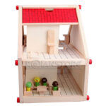 Casa de Muñecas de Madera para Armar con Muebles y Monitos - Imagen 2