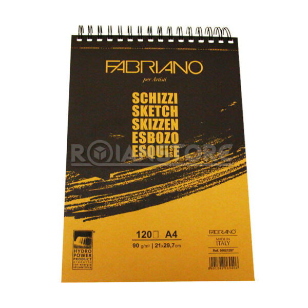 Croquera Fabriano Schizzi A4 90gr 120 Hojas Unidad
