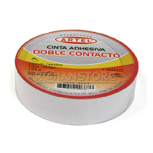 Cinta Adhesiva Artel Doble Contacto Rollo 24mm x 10m