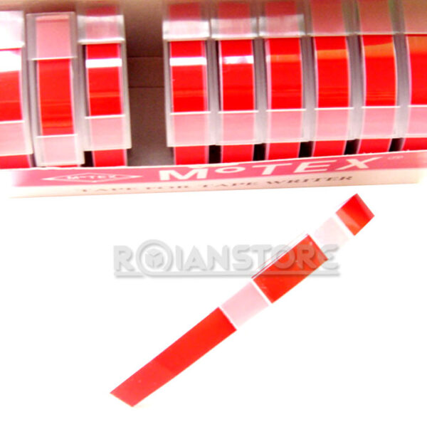 Insumo Cinta Rotuladora Motex 9mm Por 3 Metros Rojo