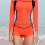 Traje de Baño Corto Lycra Naranjo - Imagen 2