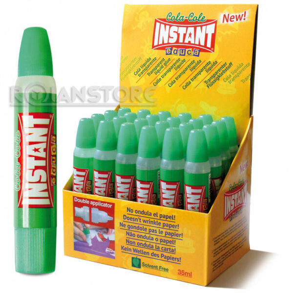 Cola Transparente Instant Educa 35ml - Doble Aplicador