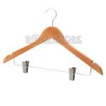 Colgador de Ropa de Madera con ganchos Metálicos para Falda Pantalón (e)