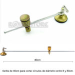 Cortador de Vidrio Circular Tipo Compás con Ruleta 8-80cm - Imagen 5