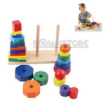Puzzle y Encaje Dactic Torre Madera Didactica - Imagen 5