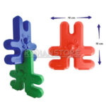 Construcción Dactic set conejos plásticos conectables 20 piezas - Imagen 6