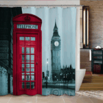 Cortina Baño Diseño Cabina Teléfono Londres 180x180 Cms