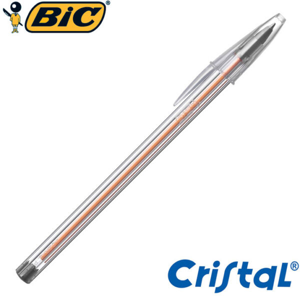 Lápiz Bic Negro Modelo Cristal Punta Fina